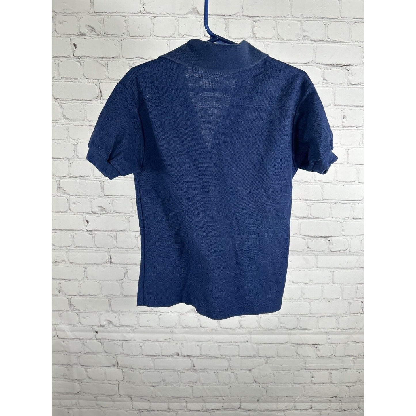 VTG Garan Dark Blue Short Sleeve Knit Polo Shirt Youth Boys 10 USA