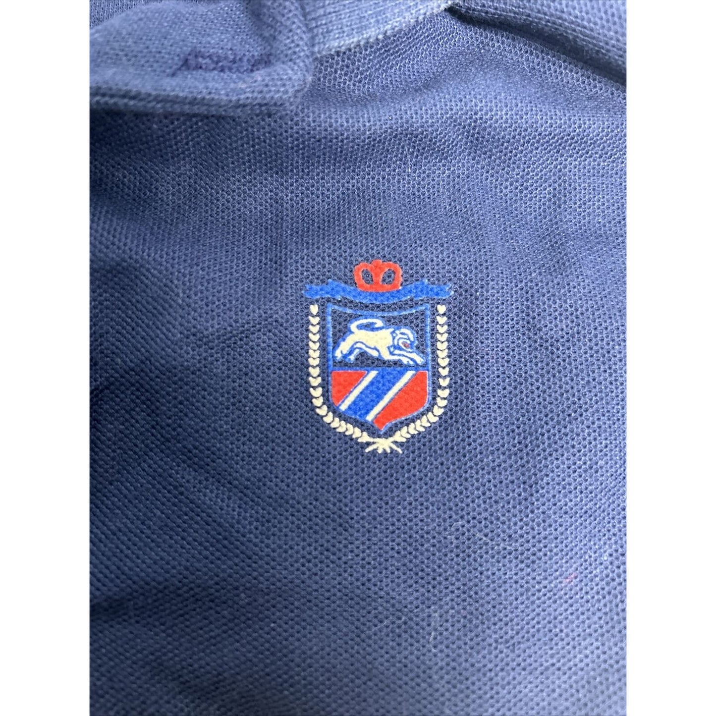 VTG Garan Dark Blue Short Sleeve Knit Polo Shirt Youth Boys 10 USA