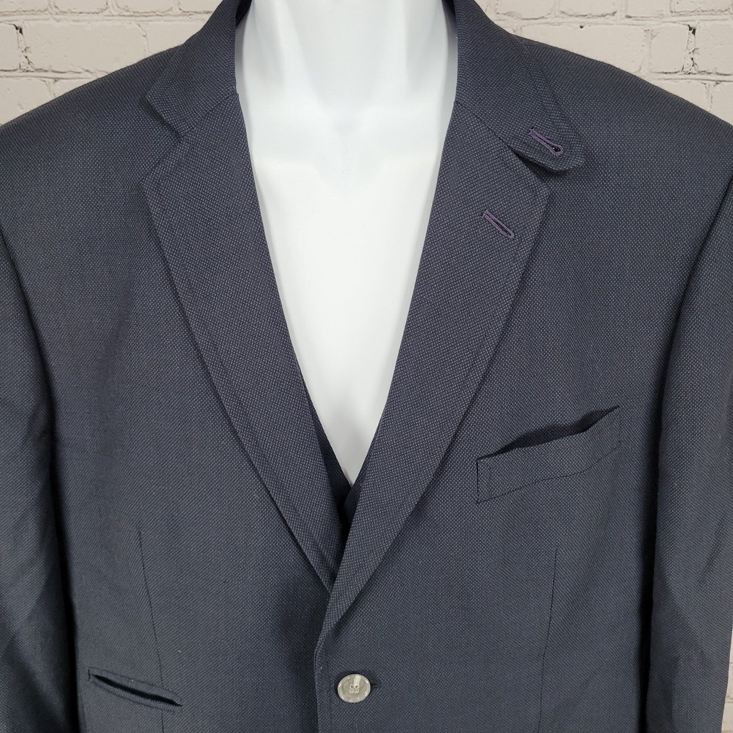 Artful Gentleman San Francisco By Design Navy 3 Piece Suit Blazer 42 Pants 36x31