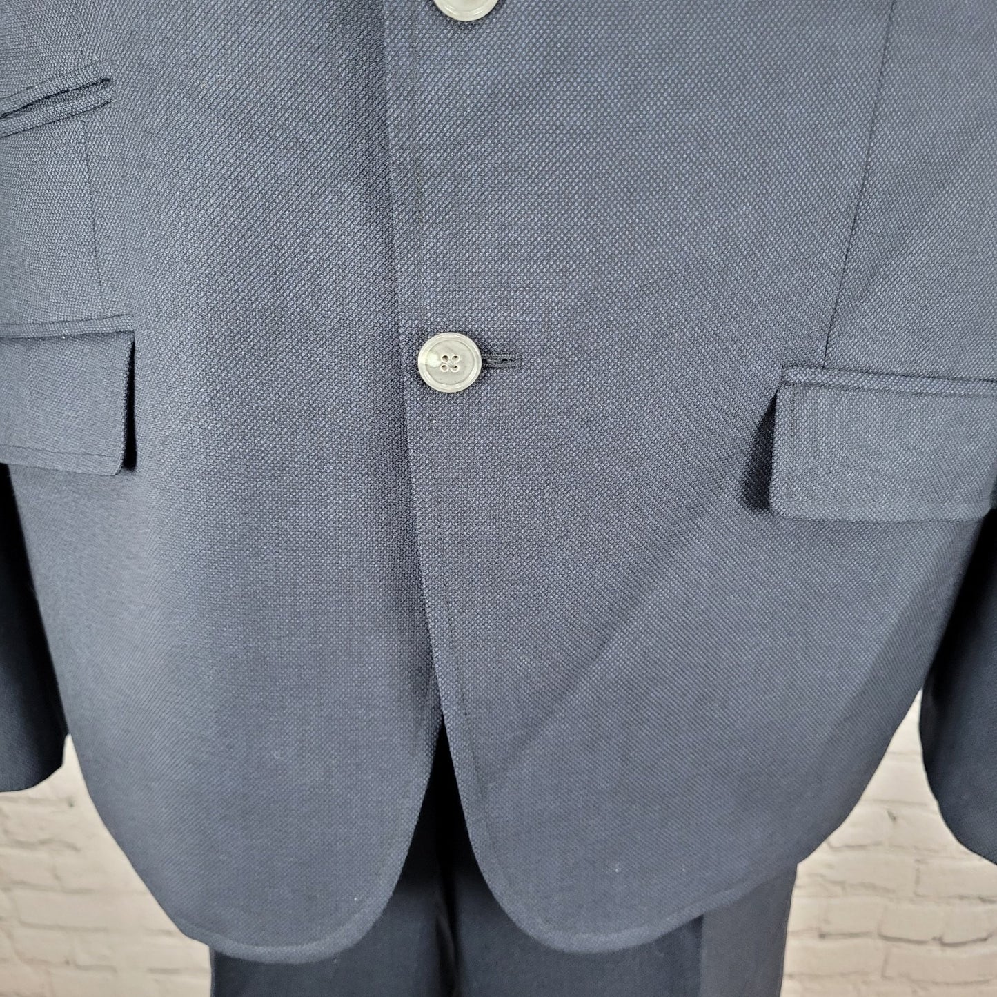 Artful Gentleman San Francisco By Design Navy 3 Piece Suit Blazer 42 Pants 36x31