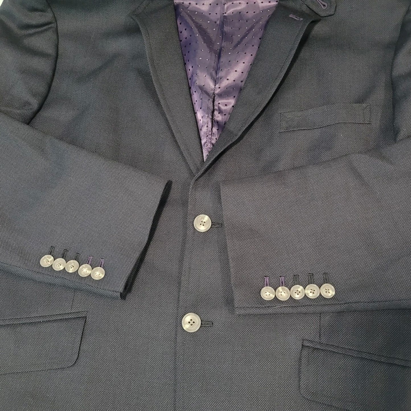 Artful Gentleman San Francisco By Design Navy 3 Piece Suit Blazer 42 Pants 36x31
