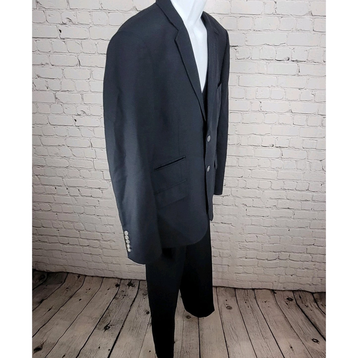 Artful Gentleman San Francisco By Design Navy 3 Piece Suit Blazer 42 Pants 36x31