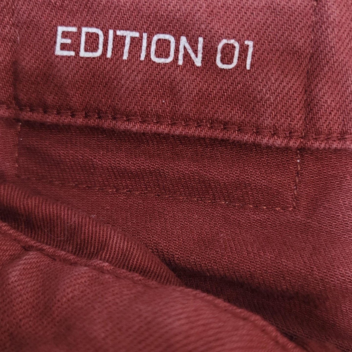 Everlane Red Denim High Rise Straight Edition 01 Ankle Jeans Size 25 (25x26)