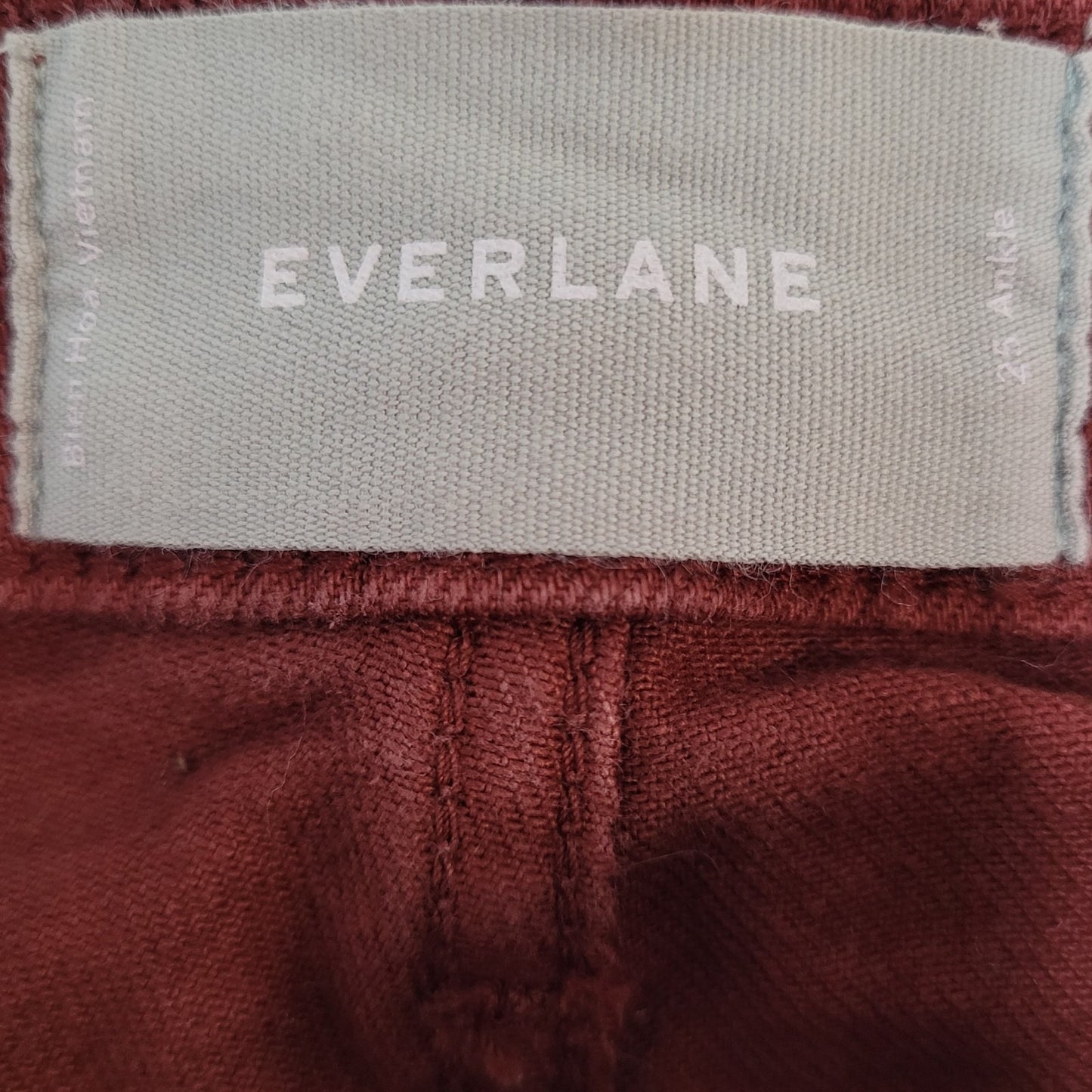 Everlane Red Denim High Rise Straight Edition 01 Ankle Jeans Size 25 (25x26)