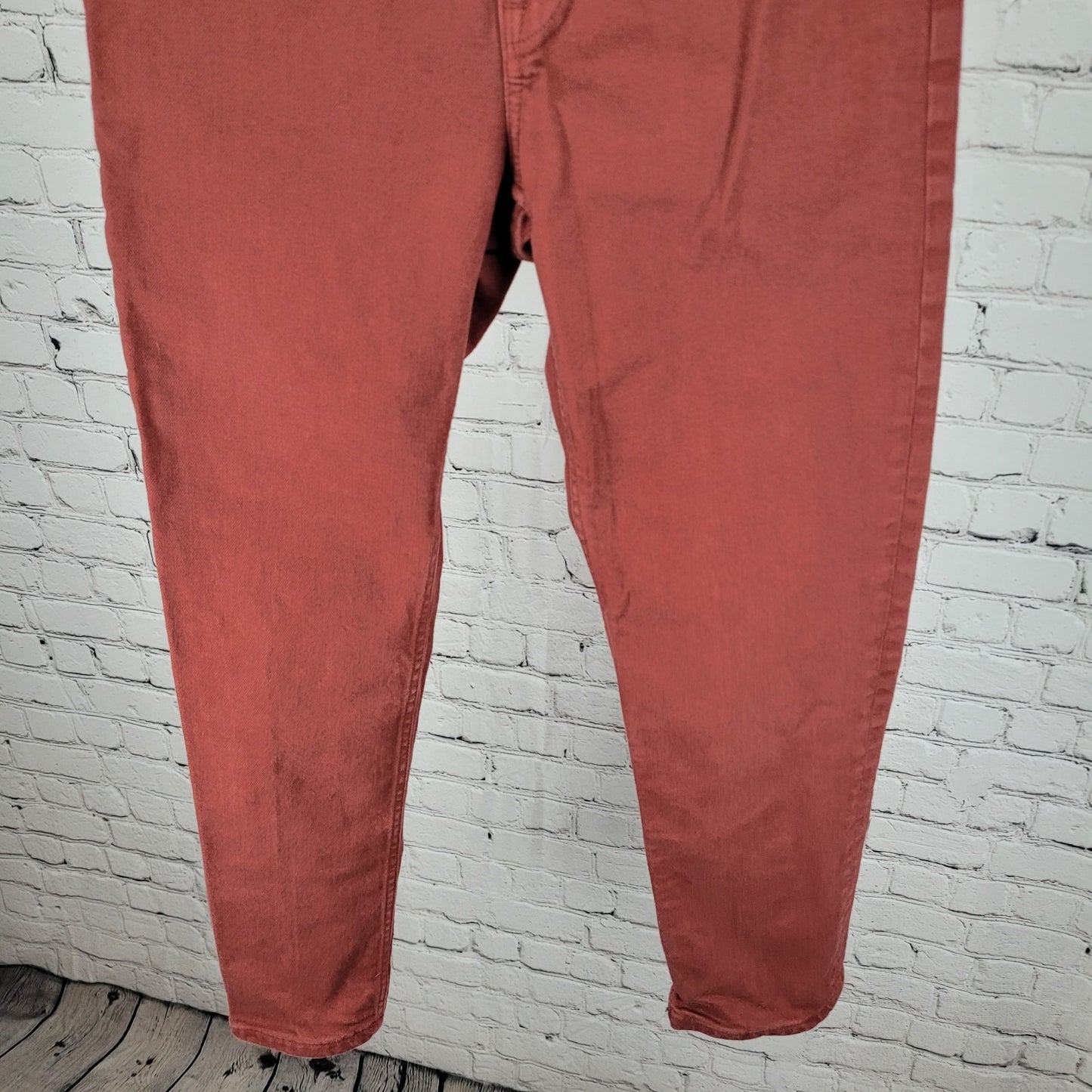 Everlane Red Denim High Rise Straight Edition 01 Ankle Jeans Size 25 (25x26)