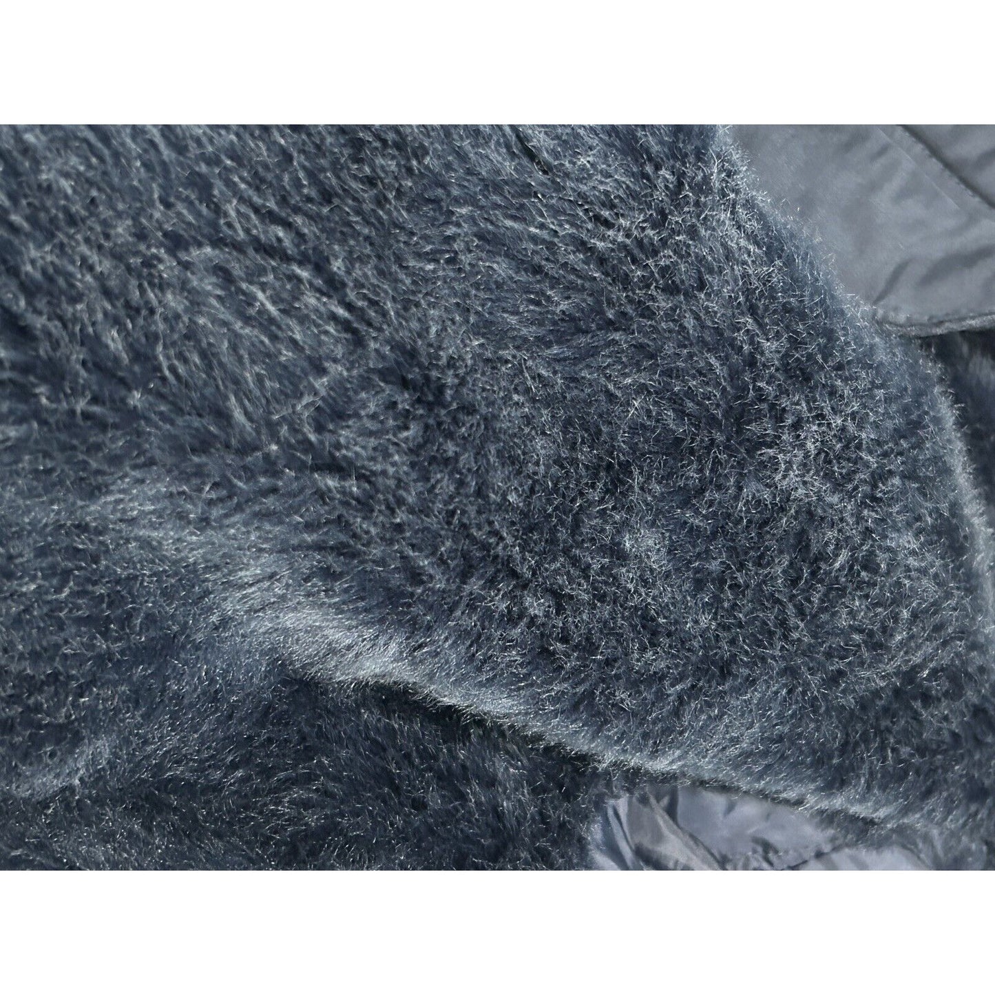 Zara Girls Dark Blue Faux Fur Lined Hooded Coat Zippered Jacket Girls Size 13/14