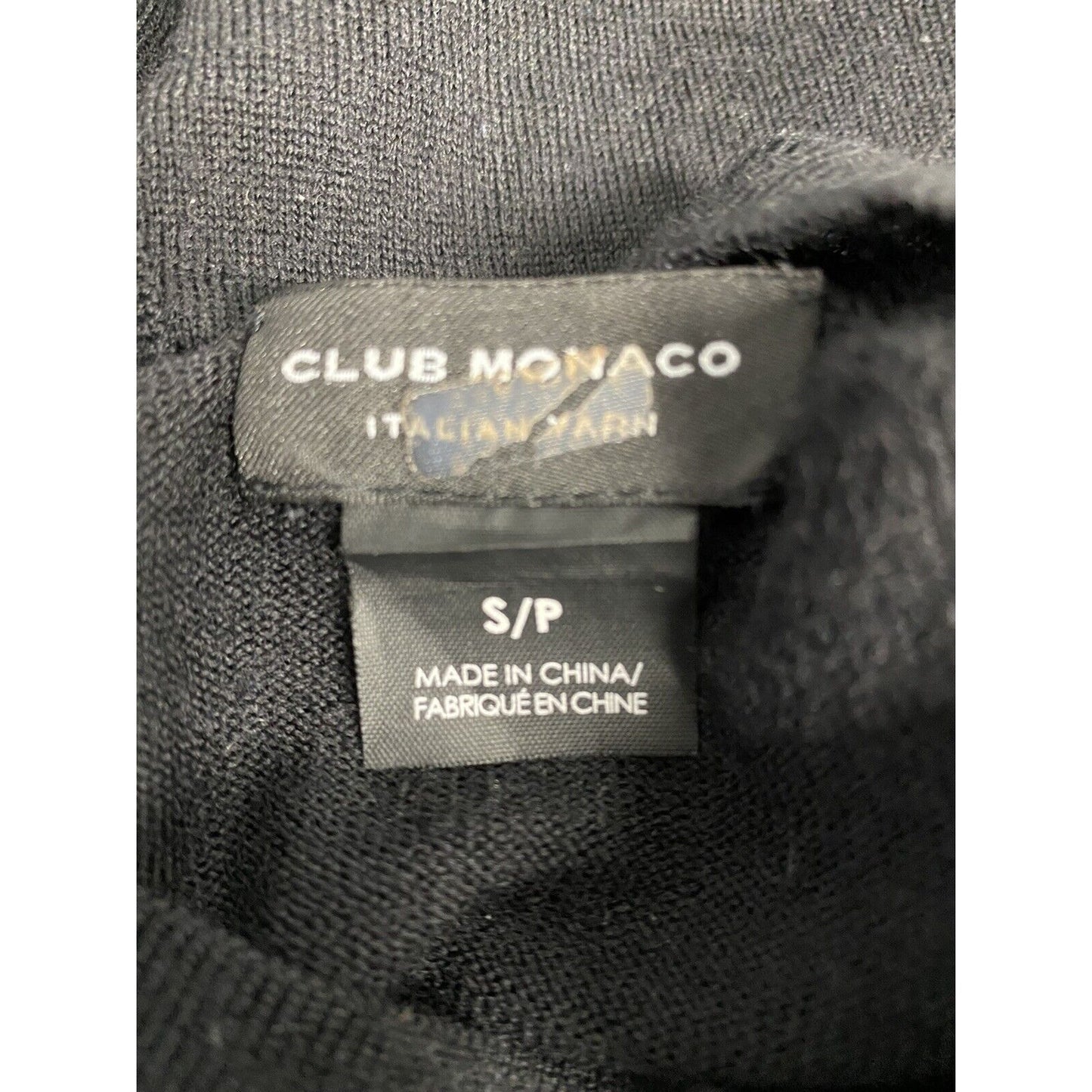 Club Monaco Italian Yarn Back Long Sleeve Pull Over Sweater Size Small