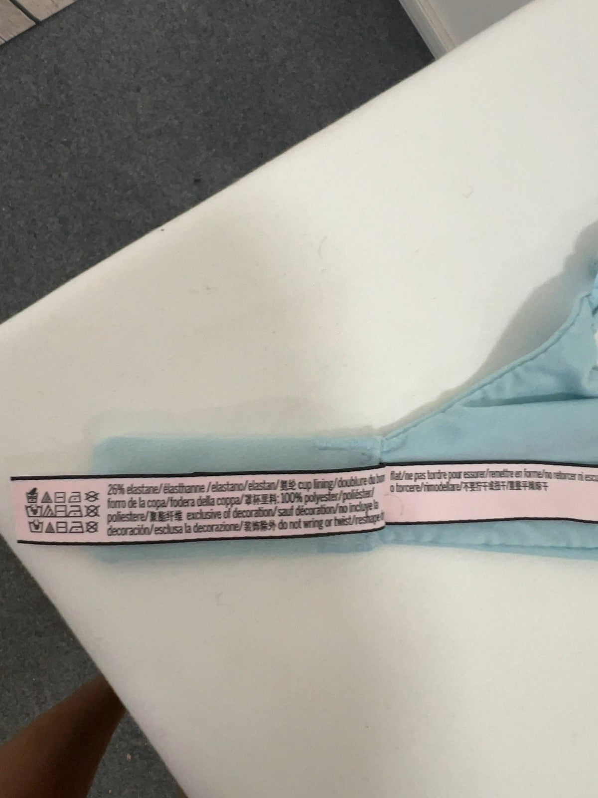 Victoria's Secret Body By Victoria Light Blue Wireless Plunge Padded Bra 34C