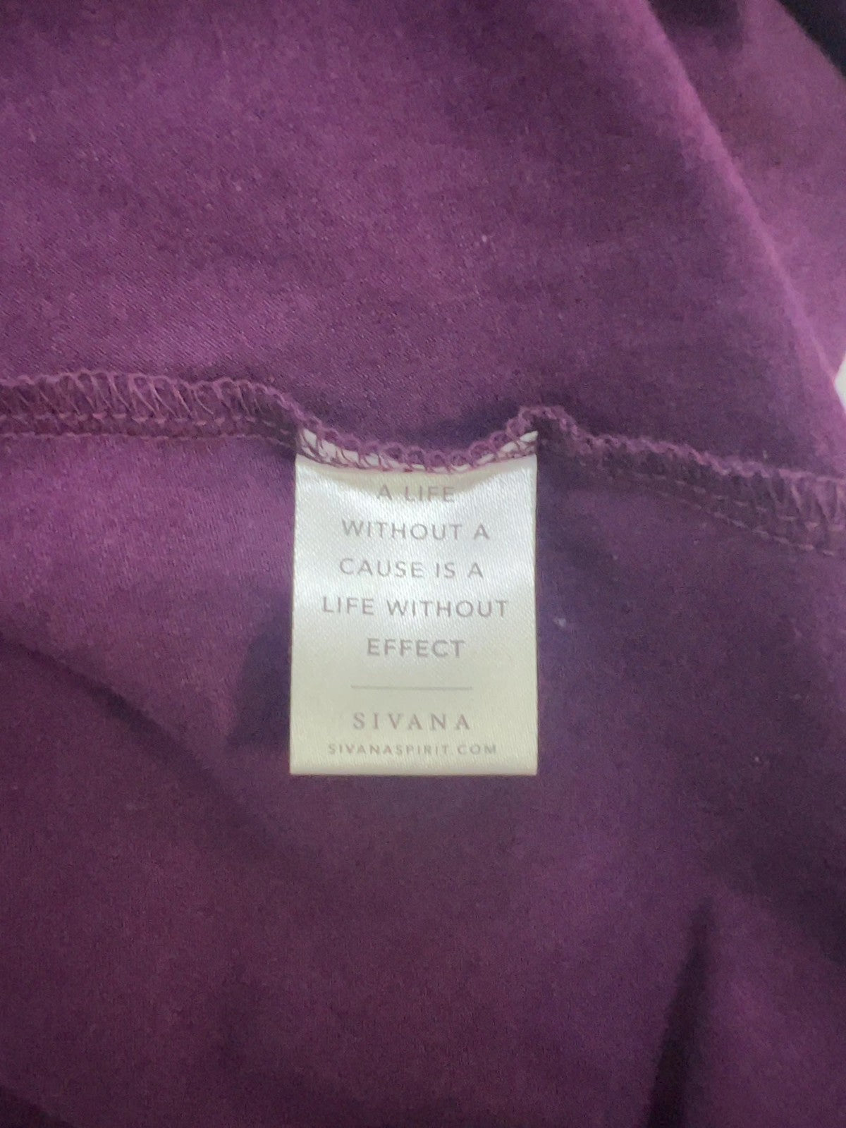 Sivana Bamboo Luxe Purple Faux Wrap V-Neck 3/4 Sleeve Midi Dress S