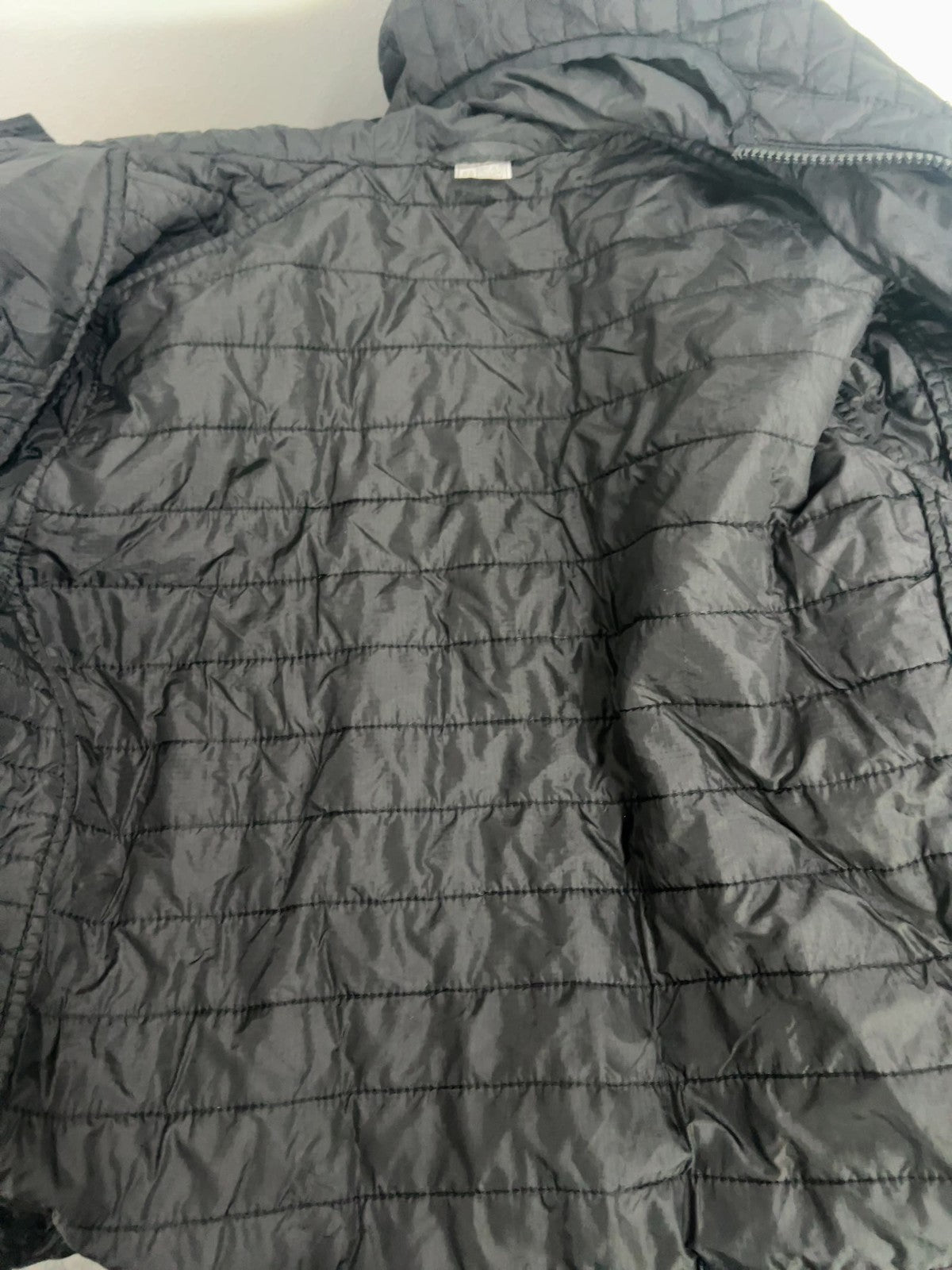 Dutch Bros Coffee Black Quilted Puffer Hooded Full Zip Jacket M