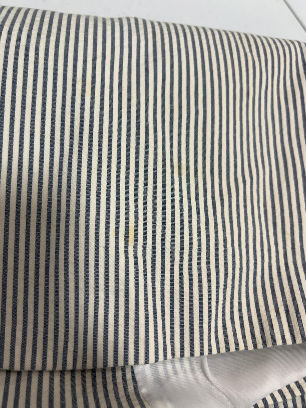 Brooks Brothers Blue White Seersucker Cotton 2 Button Blazer Sport Coat 42R