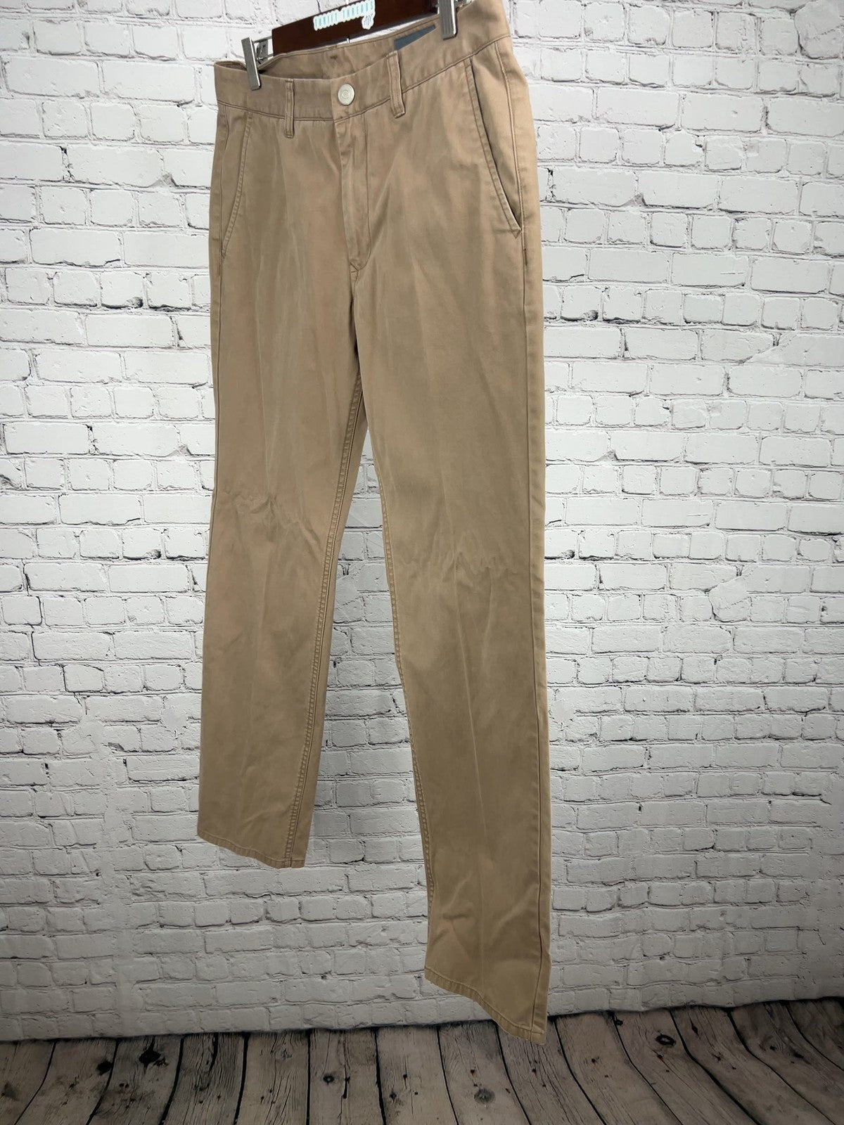 Bonobos Khaki 100% Cotton Straight Leg Flat Front Chino Pants 31x32