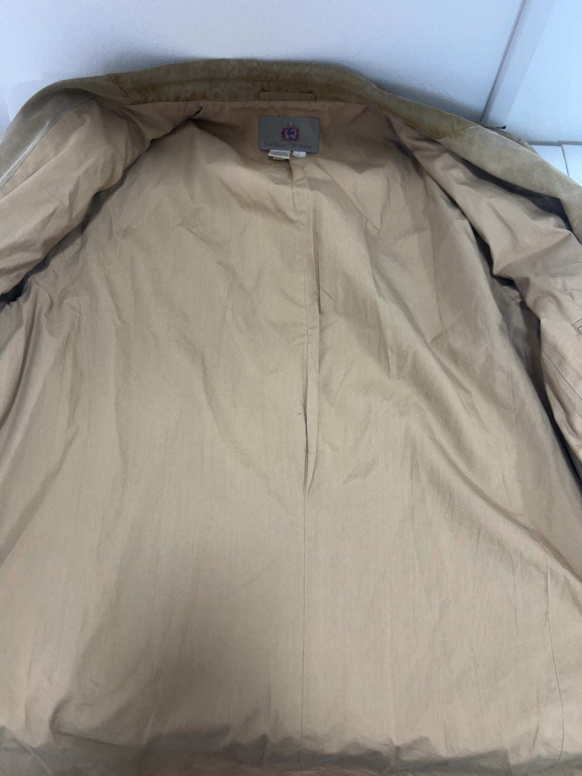 VTG The Territory Ahead Tan Silk Cotton 3 Button Patch Pocket Blazer Men's L