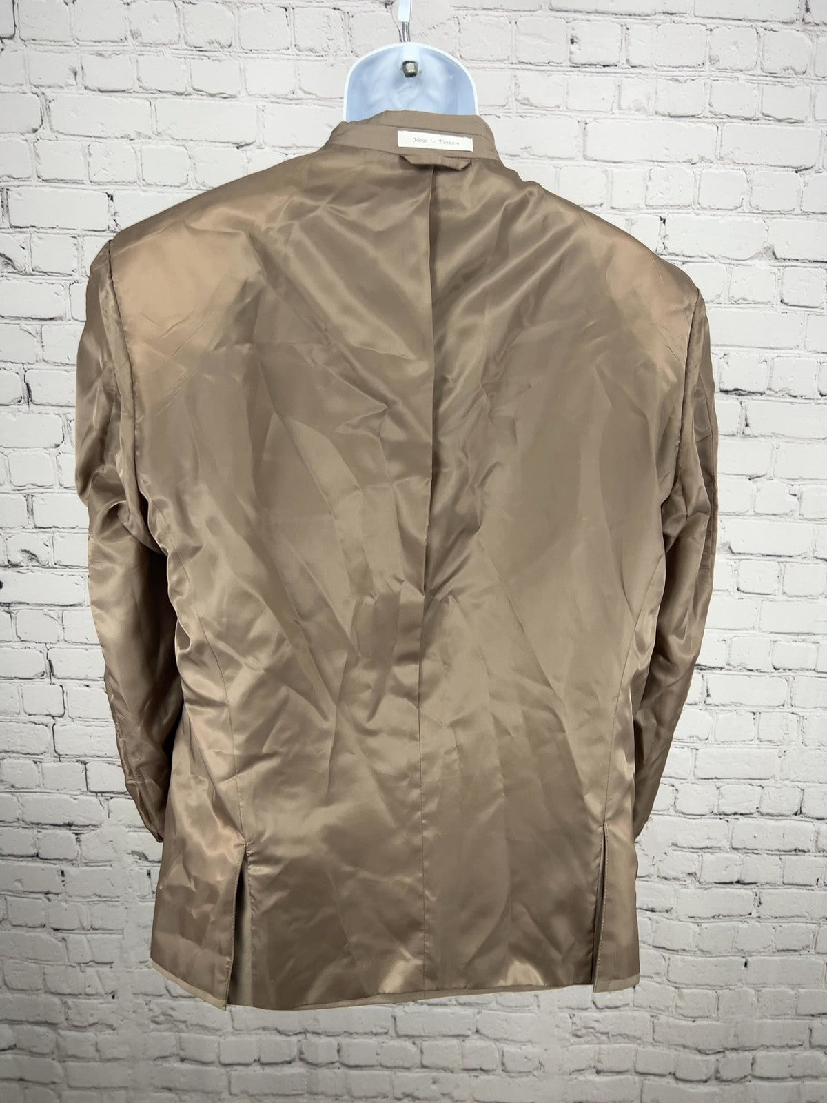 Andrew Fezza Tan 2 Button Double Vented Notch Lapel Blazer Sport Coat 44S