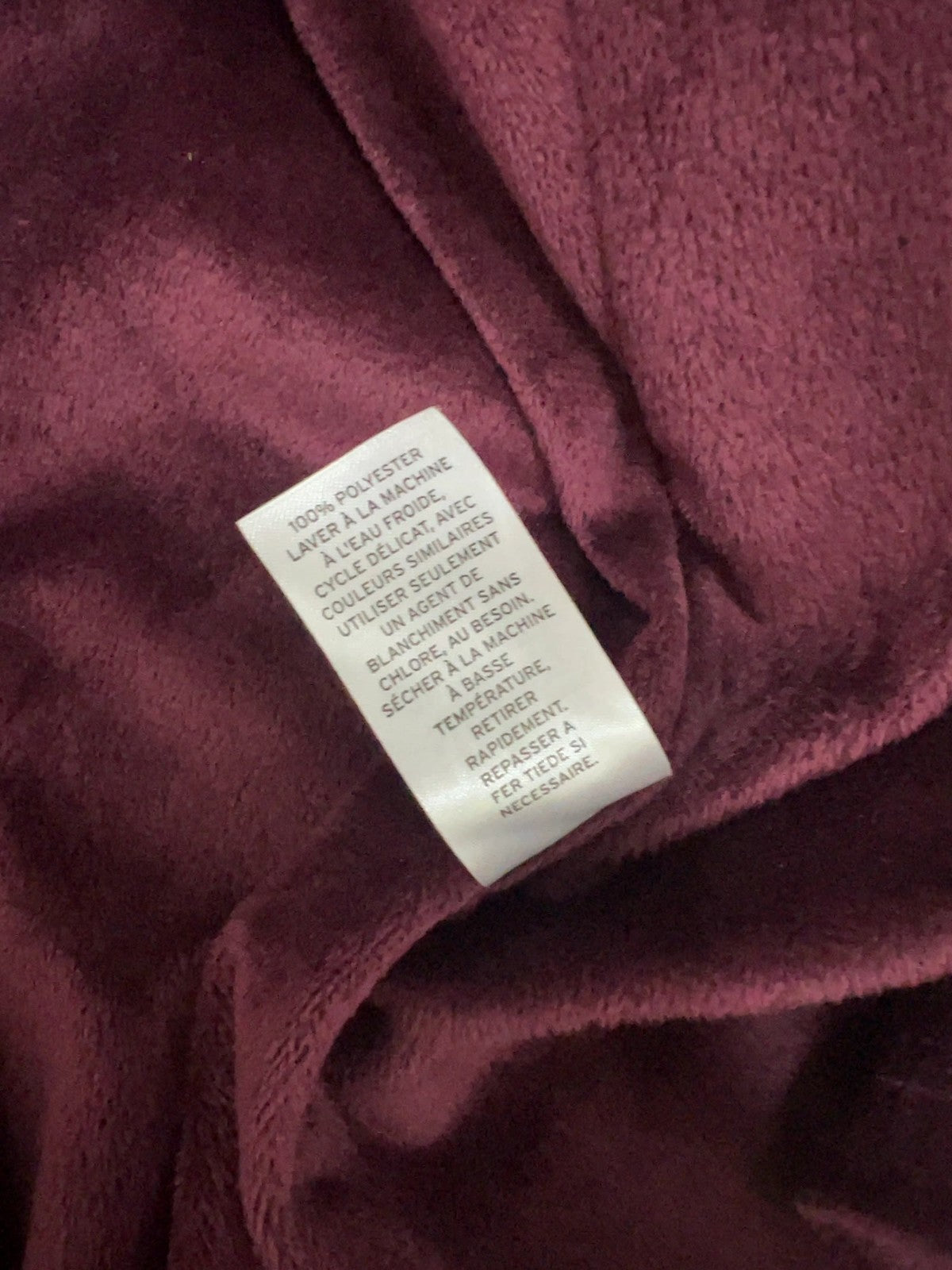 Nordstrom Burgundy Swirl Plush Faux Fur Shawl Collar Long Robe Women's M