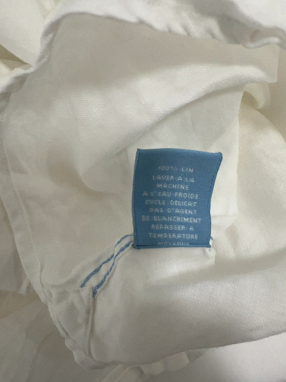 Toscana Aqua White 100% Linen Long Sleeve Button Up Pocket Shirt XL