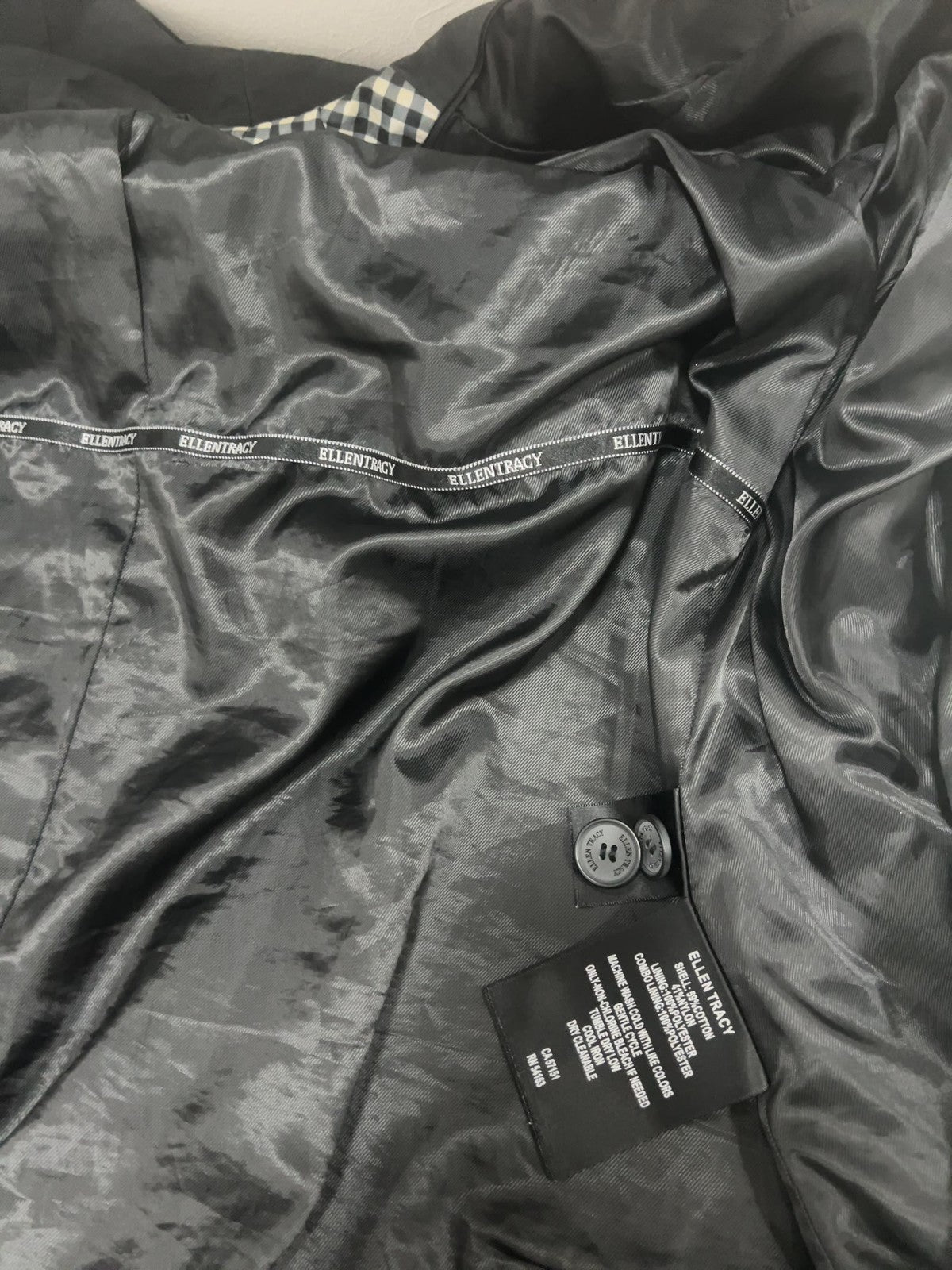 Ellen Tracy Black Hooded Drawstring Waist Utility Anorak Jacket Women's 2X