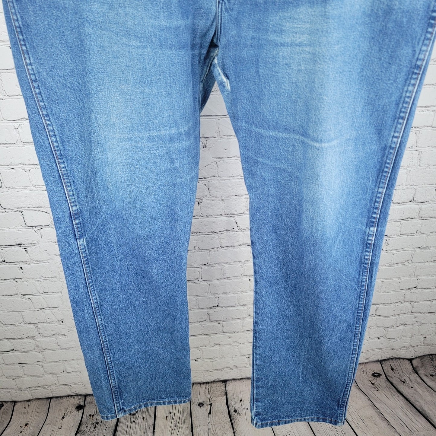 VTG Wrangler Blue Heavy Denim 100% Cotton Jeans USA Made Size 42x34 (41x33)