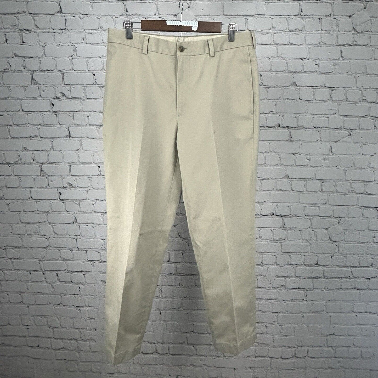 VTG Brooks Brothers Advantage Chino Clark Khaki Cotton Pants Size 34 (32X29.5)