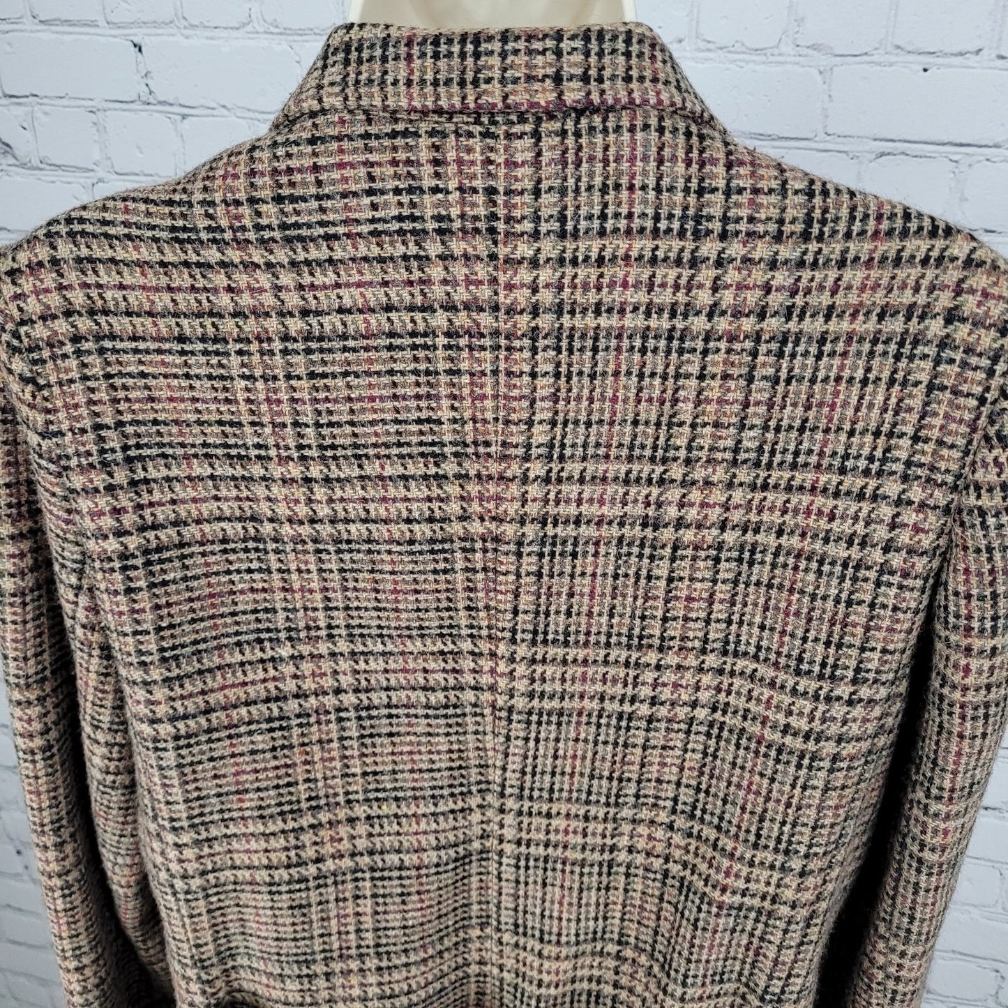VTG Panther Multicolor Wool Tweed Buttoned Blazer Jacket USA Made Size Small S