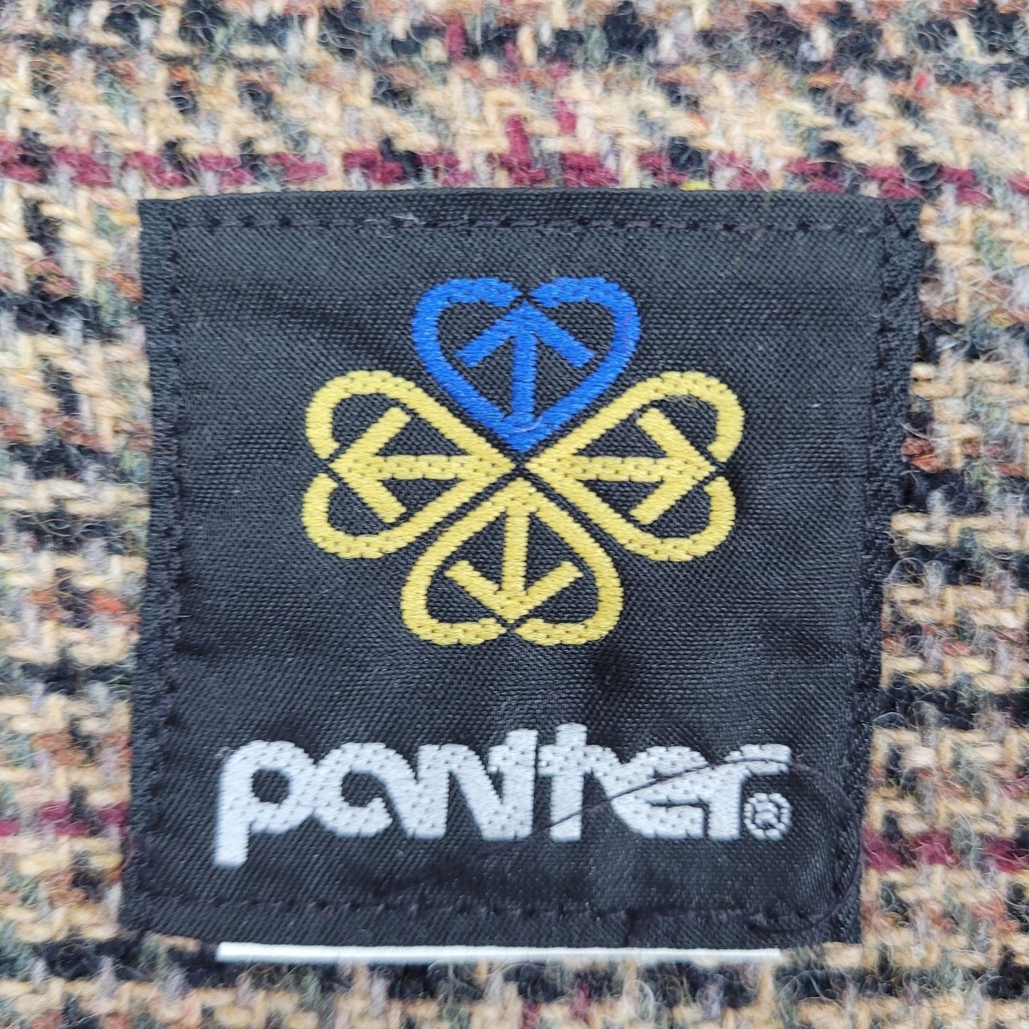 VTG Panther Multicolor Wool Tweed Buttoned Blazer Jacket USA Made Size Small S