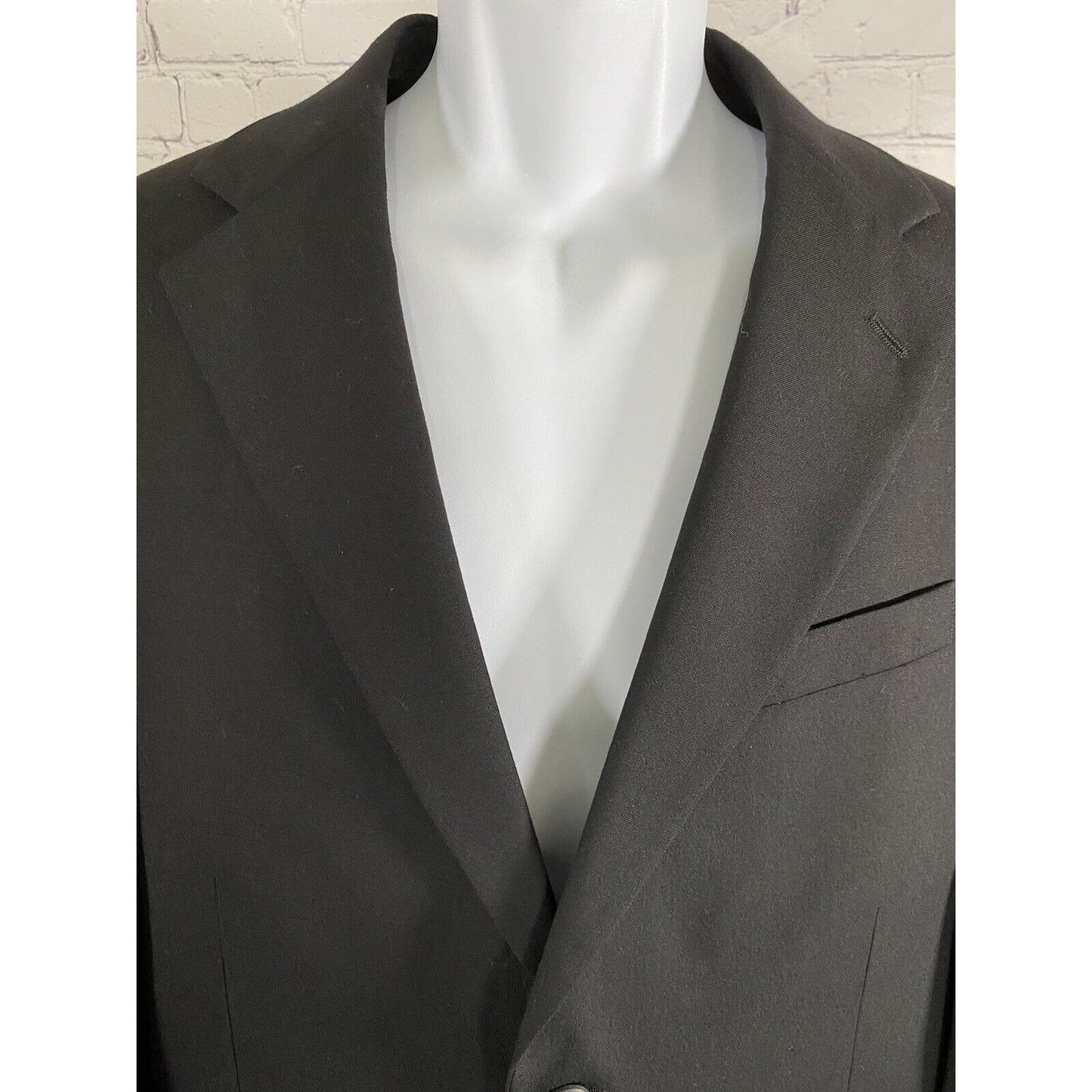 Lands’ End Black 100% Wool Two Button Blazer Jacket Sports Coat Men’s 40R