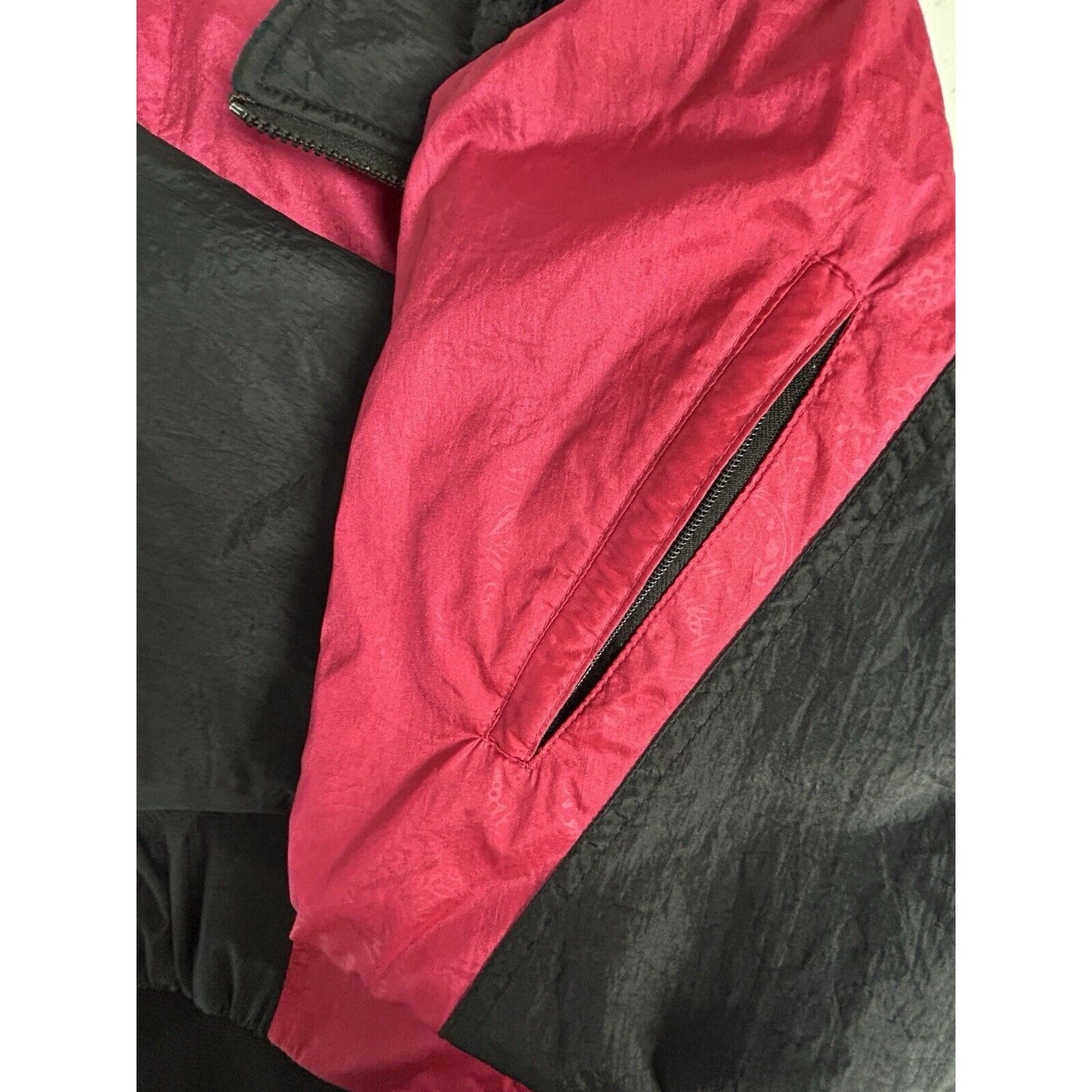 VTG Ossi Skiwear Black Pink Zip Up Button Wool Blend Skisuit Womens Size 14