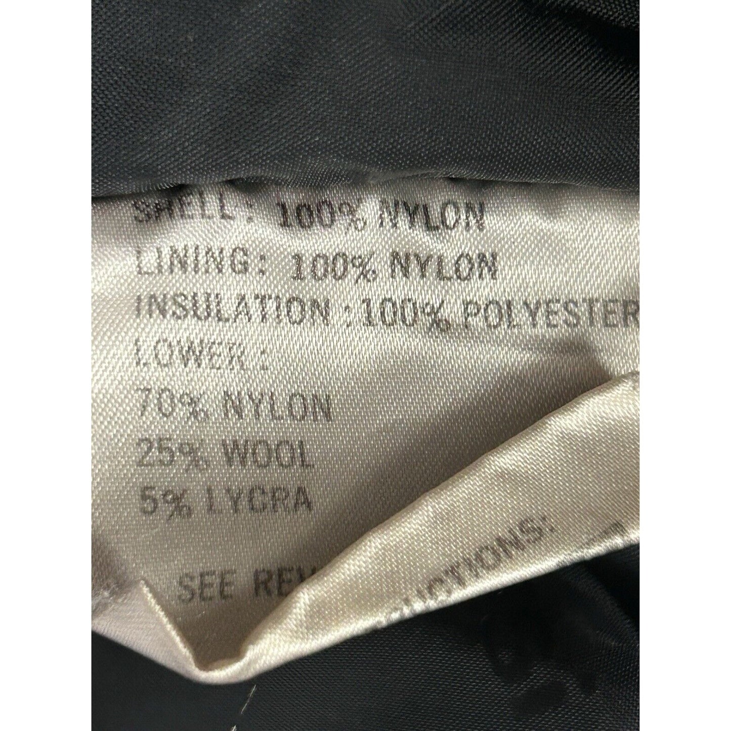 VTG Ossi Skiwear Black Pink Zip Up Button Wool Blend Skisuit Womens Size 14
