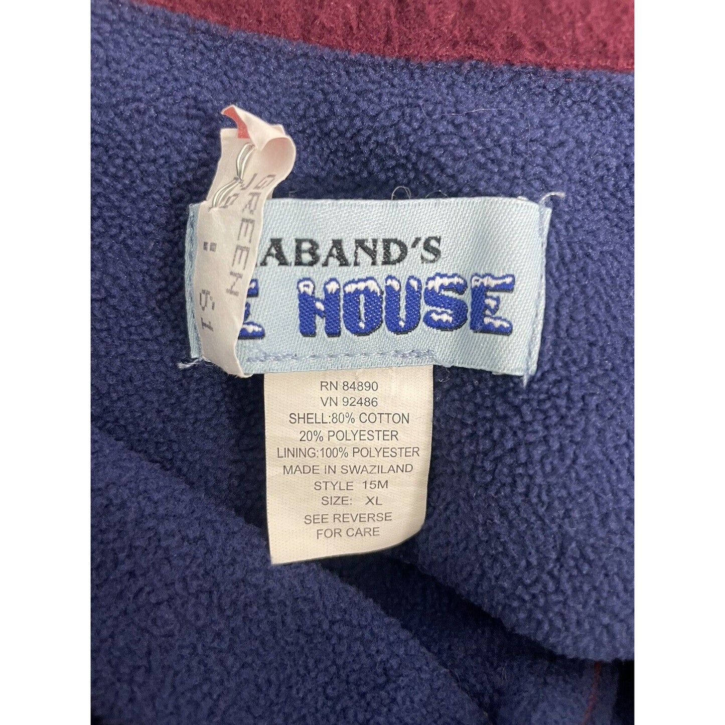 VTG Haband’s Ice House Men’s Lined Long Sleeve Button Up Size XL Extra Large