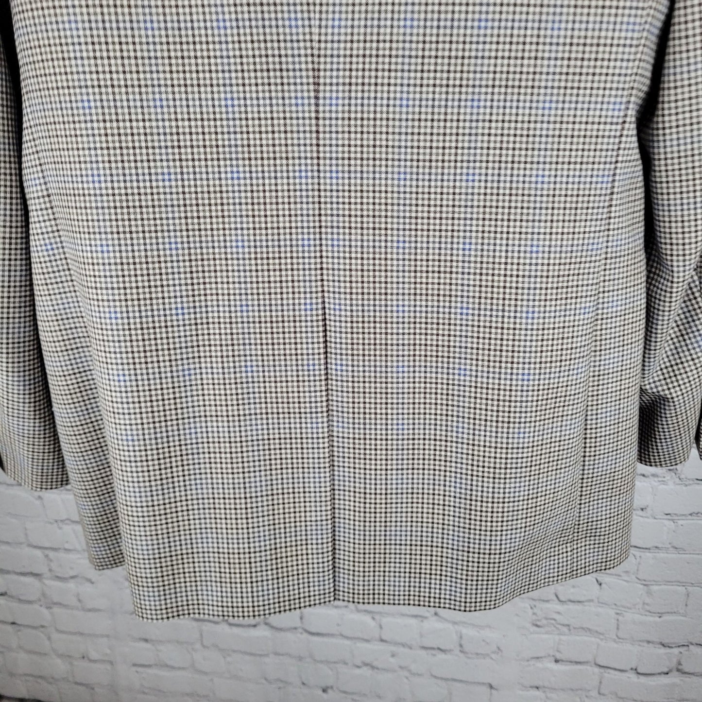 Brooks Brothers Brown Blue 100% Wool Lanificio Madison Fit Blazer Sport Coat 42R