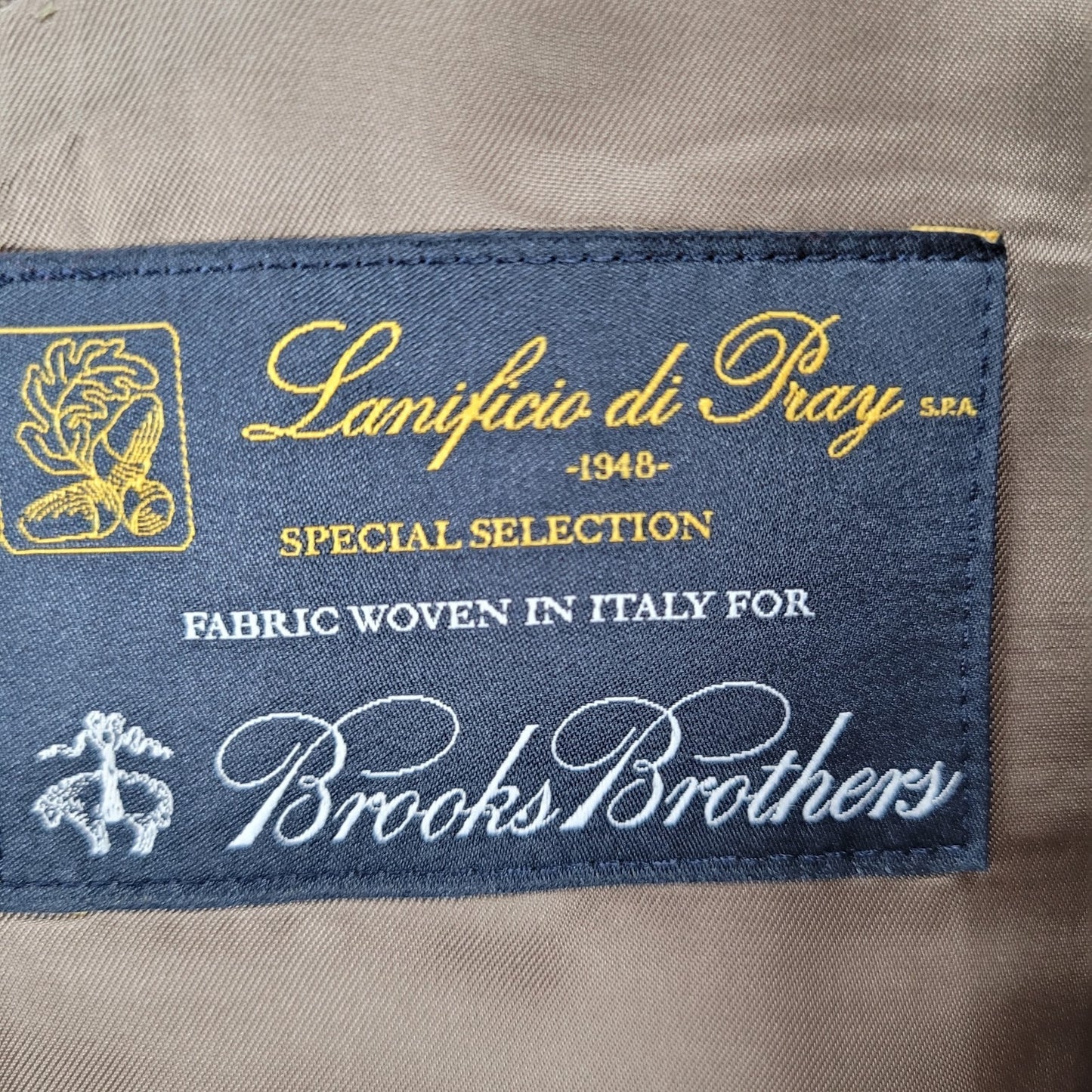 Brooks Brothers Brown Blue 100% Wool Lanificio Madison Fit Blazer Sport Coat 42R