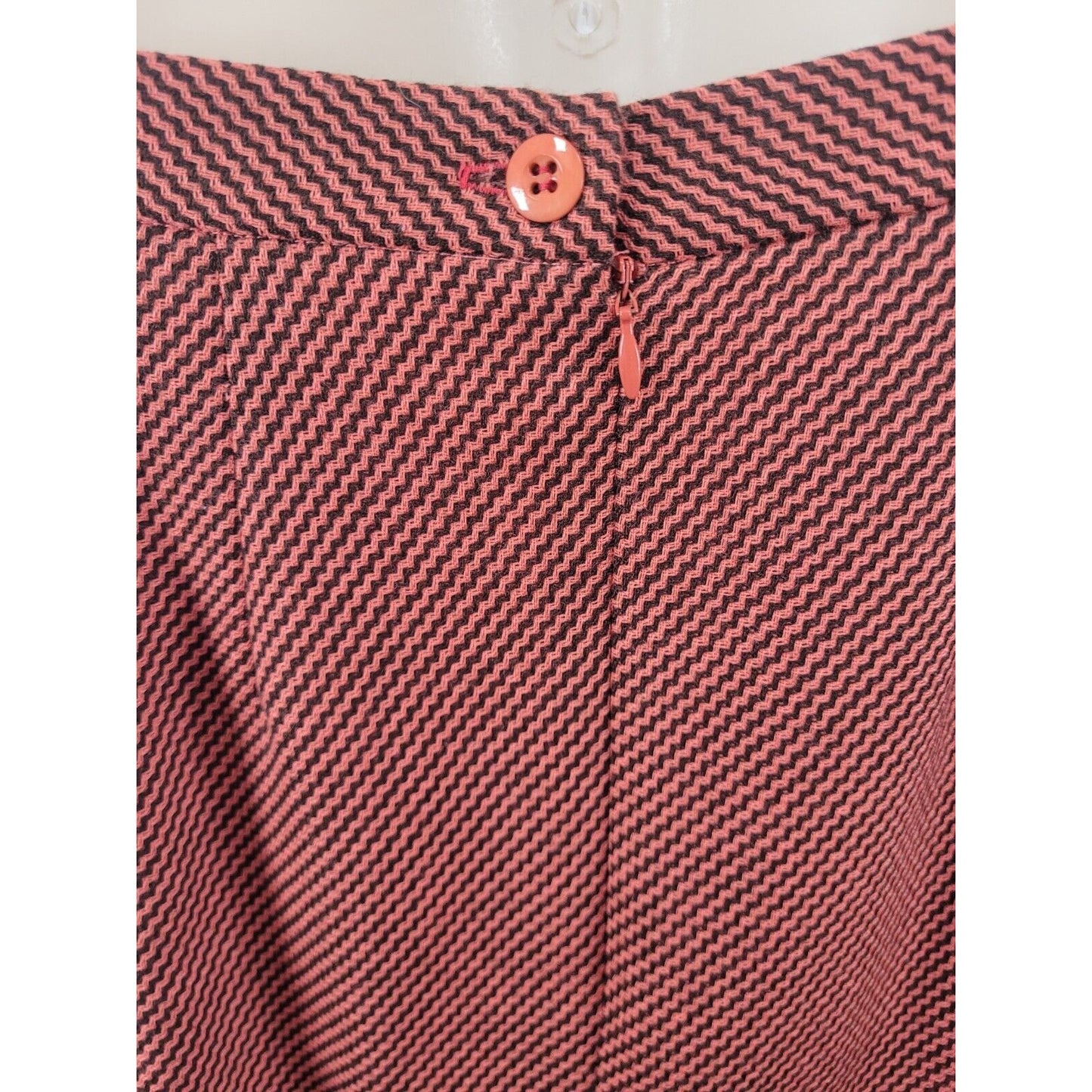 VTG PSI 100% Wool Pink Black Skirt Suit USA 8
