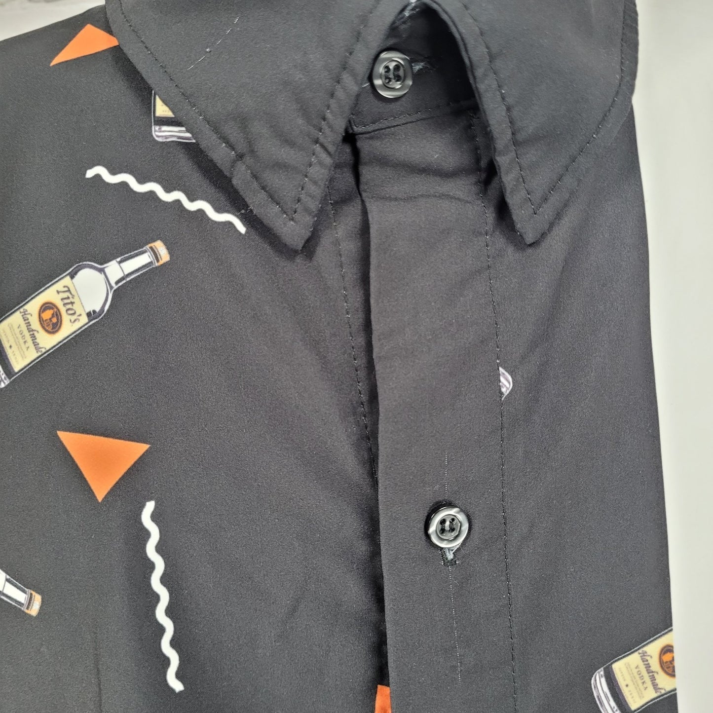 FSP By HTT Black Titos Vodka ATX Short Sleeve Button Down Collar Shirt Size 3XL