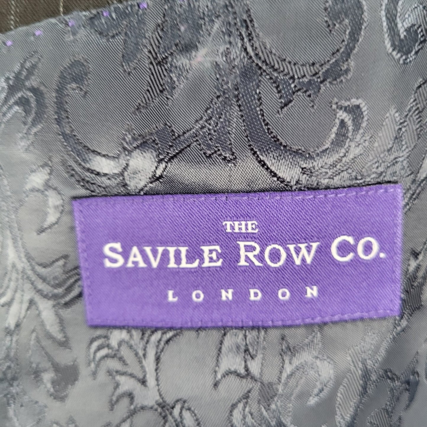 Savile Row Co Charcoal Pinstriped Bromley Double Vent Blazer Sport Coat Size 38S