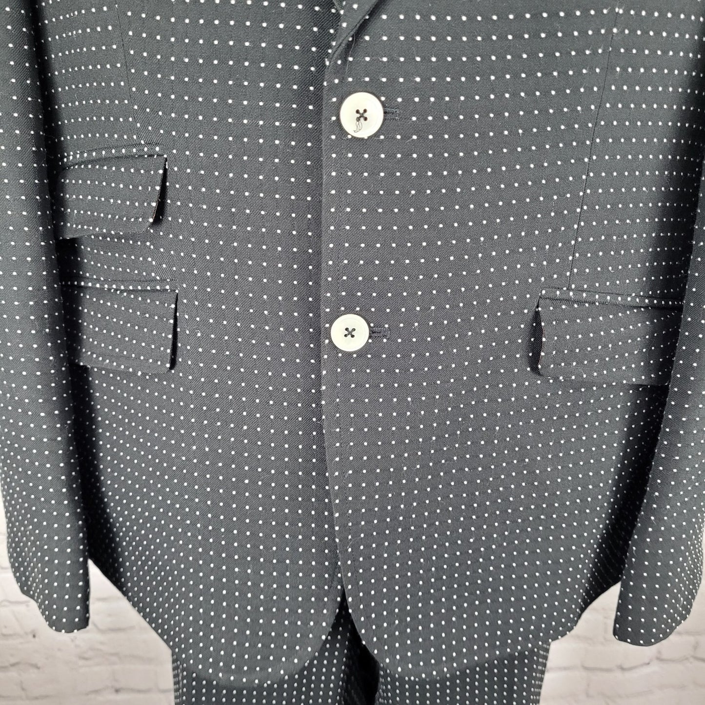 Artful Gentleman San Francisco By Design Polka Dot 3 Piece Suit 42 Pants 36x32