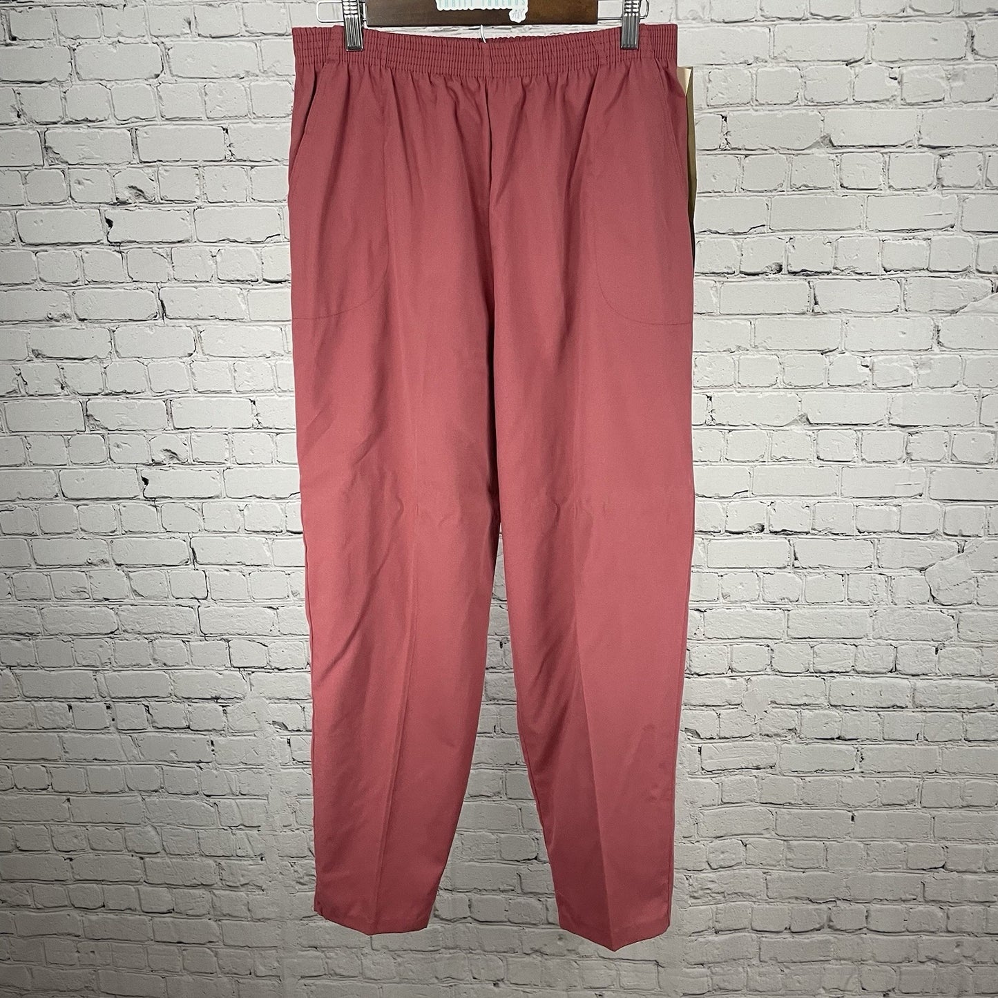 VTG NWT Season Ticket Pink Elastic Waist High Rise USA Pants Size 18 (30x29)