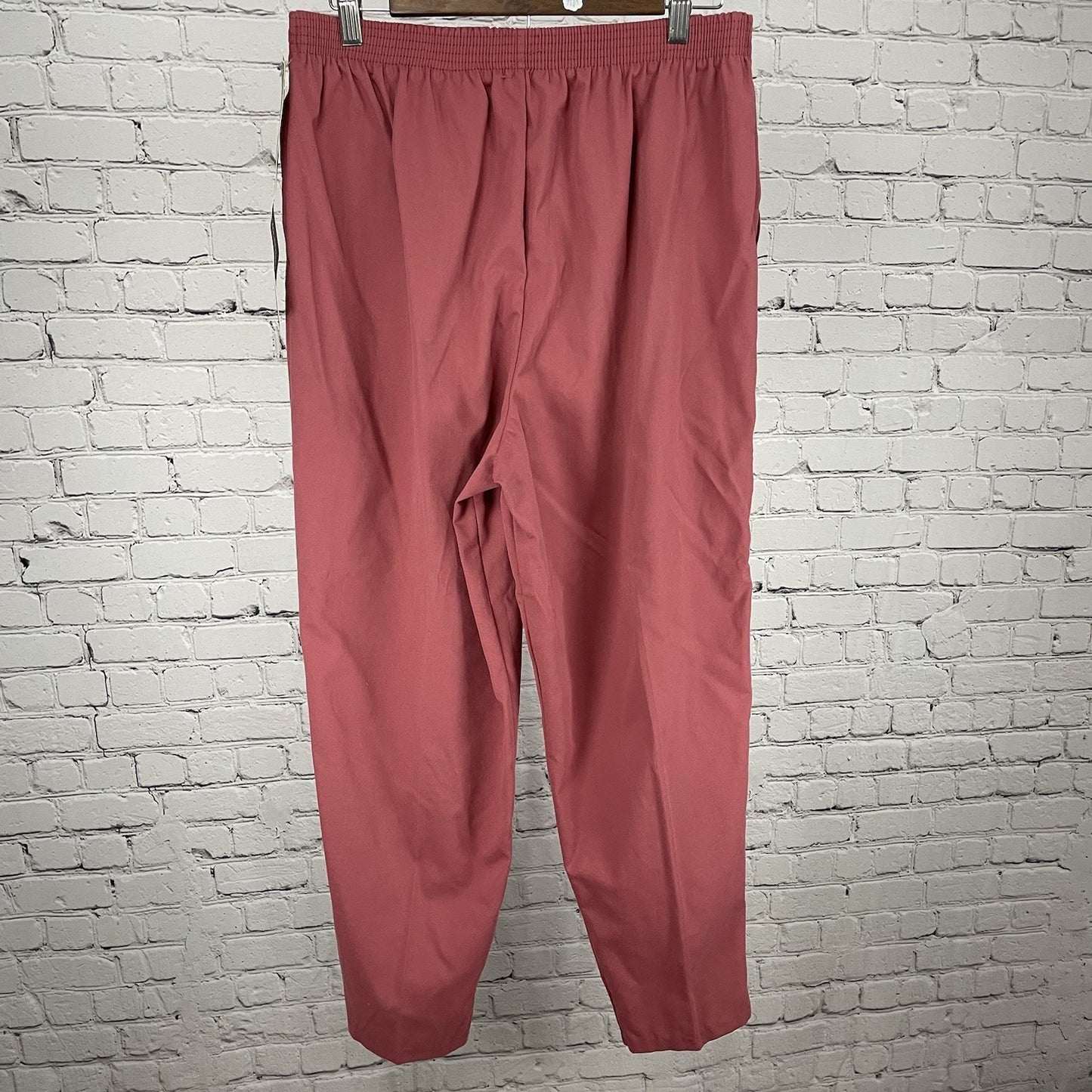 VTG NWT Season Ticket Pink Elastic Waist High Rise USA Pants Size 18 (30x29)