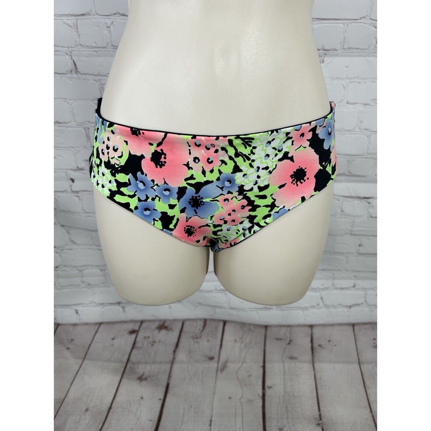 Fused Hawaii Scrunch Butt Floral Cheeky Swimsuit Bikini Bottoms Womens S