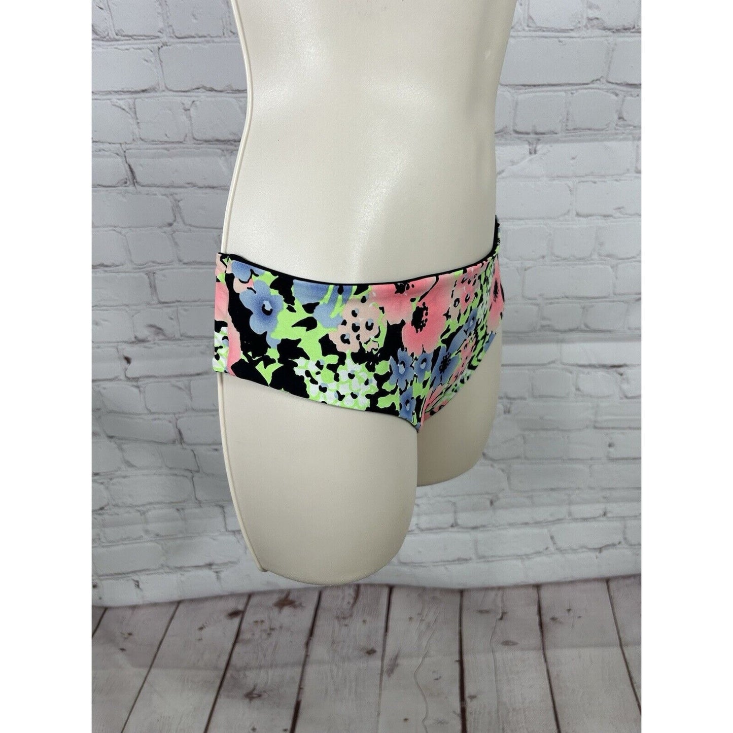 Fused Hawaii Scrunch Butt Floral Cheeky Swimsuit Bikini Bottoms Womens S