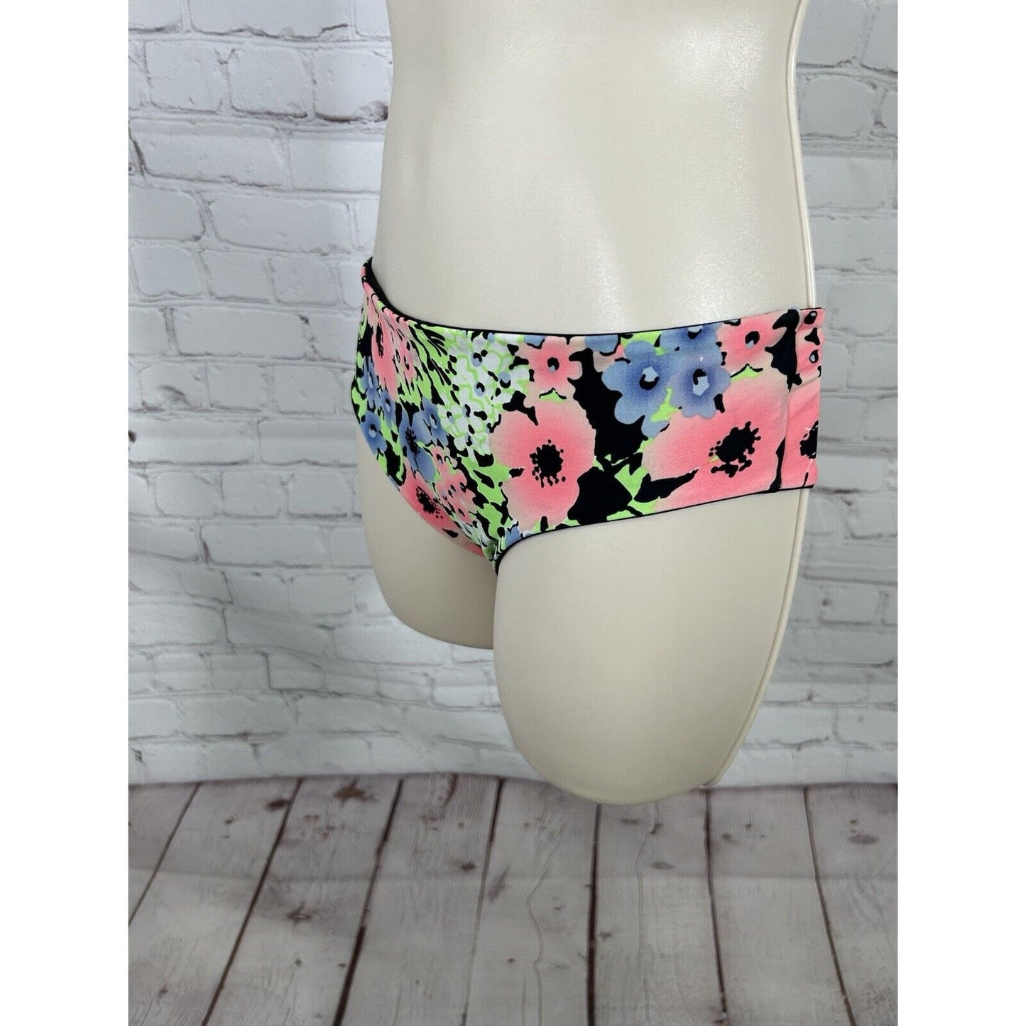 Fused Hawaii Scrunch Butt Floral Cheeky Swimsuit Bikini Bottoms Womens S