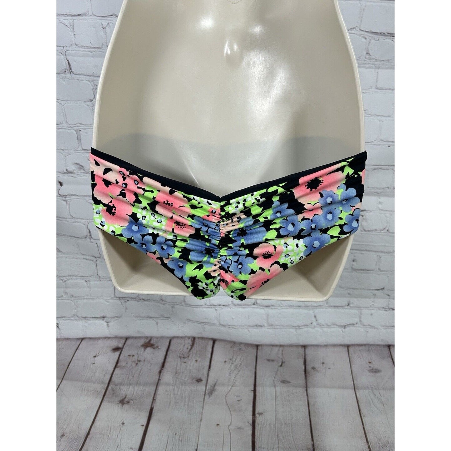 Fused Hawaii Scrunch Butt Floral Cheeky Swimsuit Bikini Bottoms Womens S