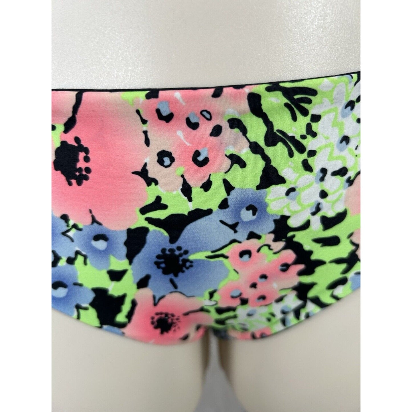Fused Hawaii Scrunch Butt Floral Cheeky Swimsuit Bikini Bottoms Womens S