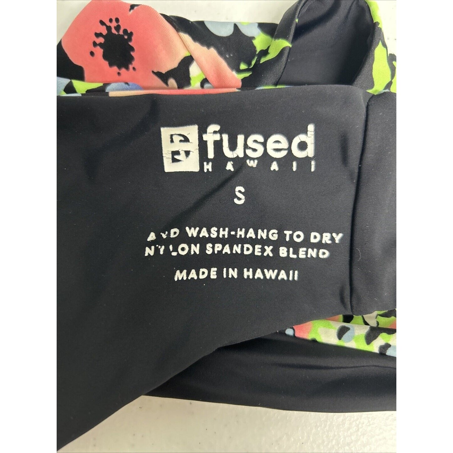 Fused Hawaii Scrunch Butt Floral Cheeky Swimsuit Bikini Bottoms Womens S