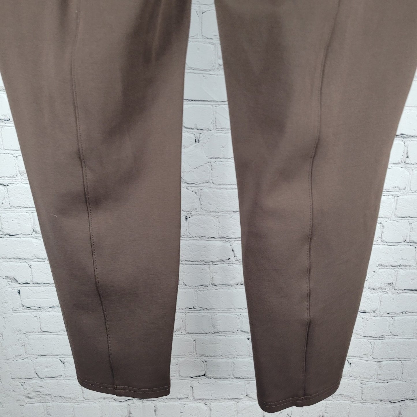 NWT La Seta Brown Slimming Sculpt Wide Waistband Stretch Pants Size XXL (40x28)