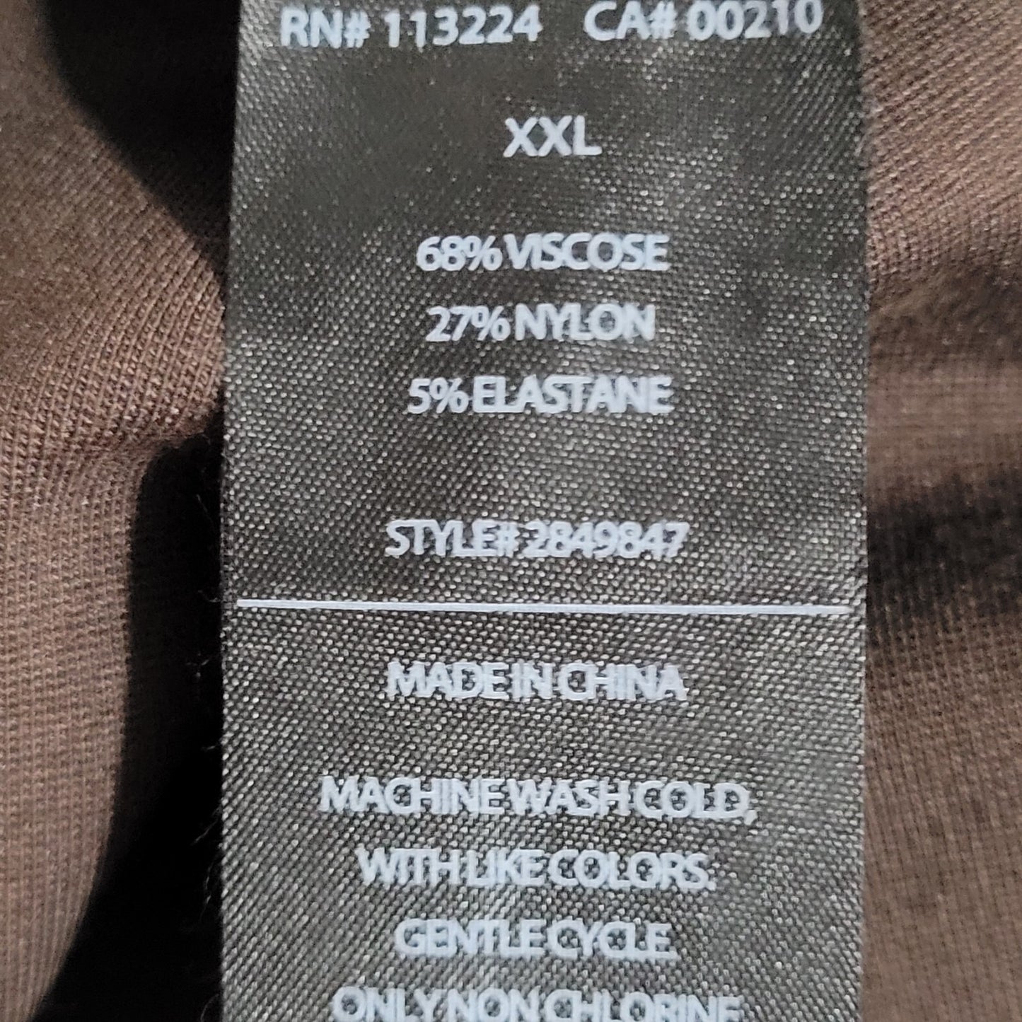 NWT La Seta Brown Slimming Sculpt Wide Waistband Stretch Pants Size XXL (40x28)