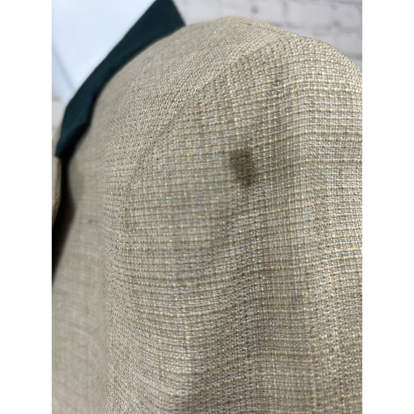 VTG Hurwitz 2 Button Single Vent Green Collar Textured Silk Mens Jacket Size 39
