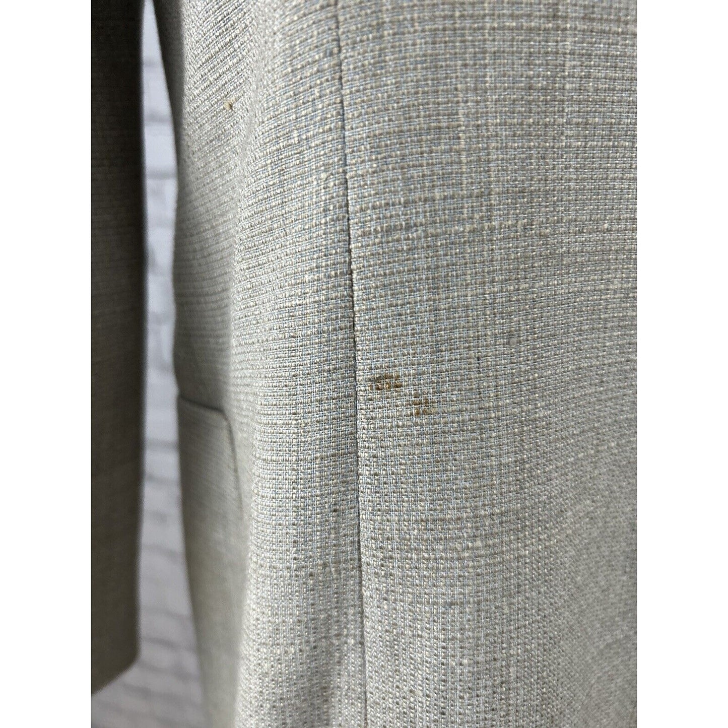 VTG Hurwitz 2 Button Single Vent Green Collar Textured Silk Mens Jacket Size 39