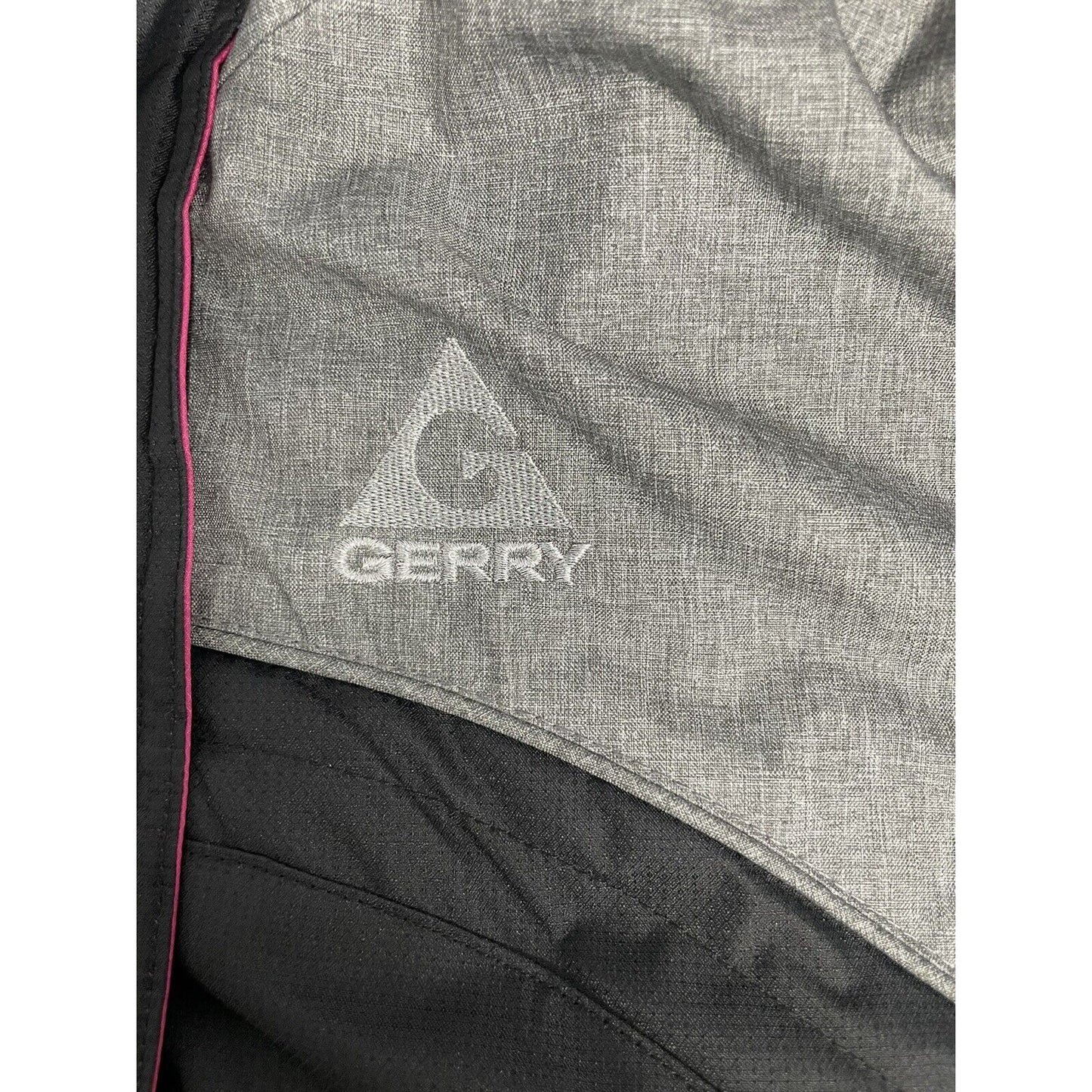 Gerry Grey Black Ski Snow Color Block Faux Fur Hooded Jacket Girls Size M Medium