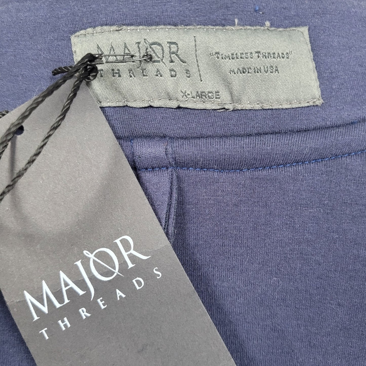 NWT Major Threads Blue Maston Short Coat Lightweight Raw Cut USA Made Size XL