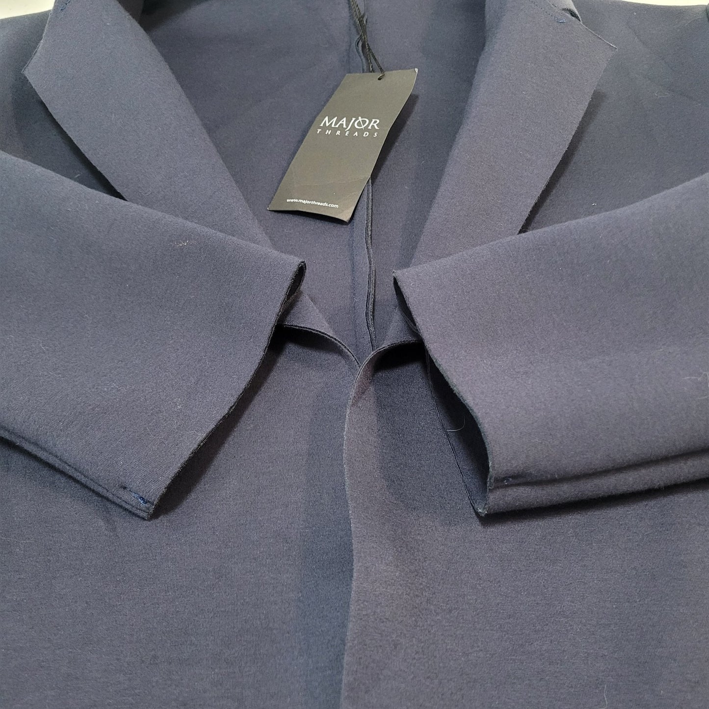 NWT Major Threads Blue Maston Short Coat Lightweight Raw Cut USA Made Size XL